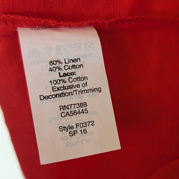 J. Crew Linen & Cotton Eyelet Dress - Size L - Picture 7 of 10